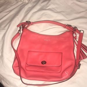 Coral Coach Handbag